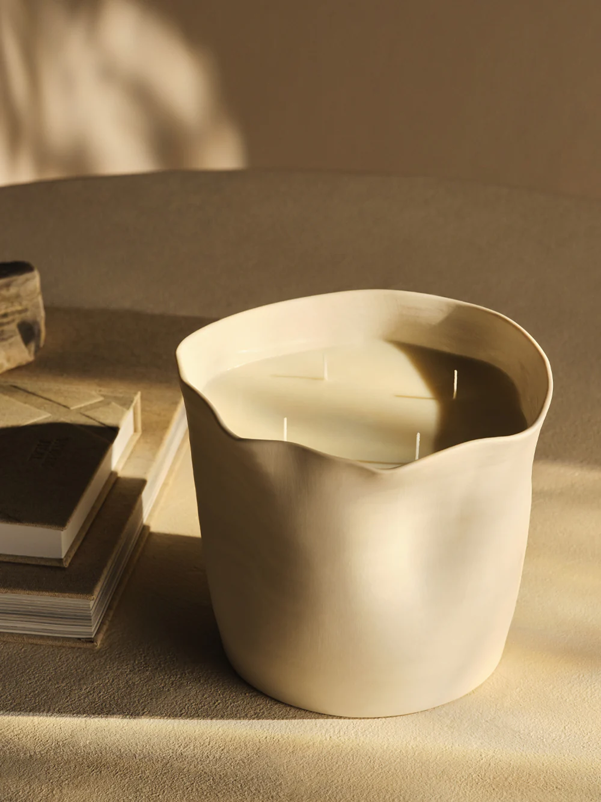 Large Mwema Candle and Ceramic Vessel