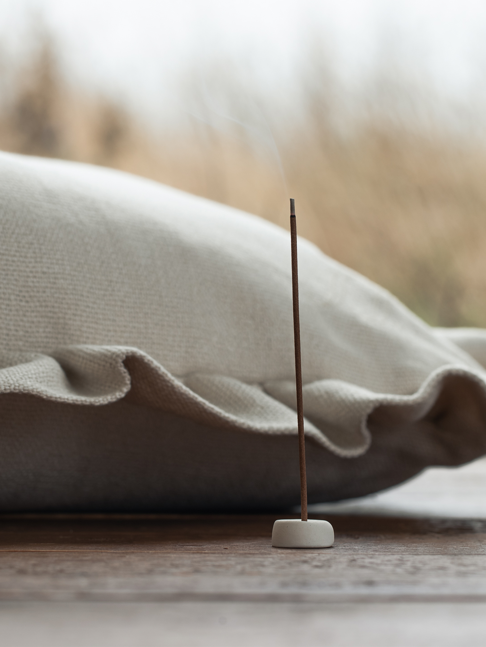 Linen and Buckwheat Meditation Cushion