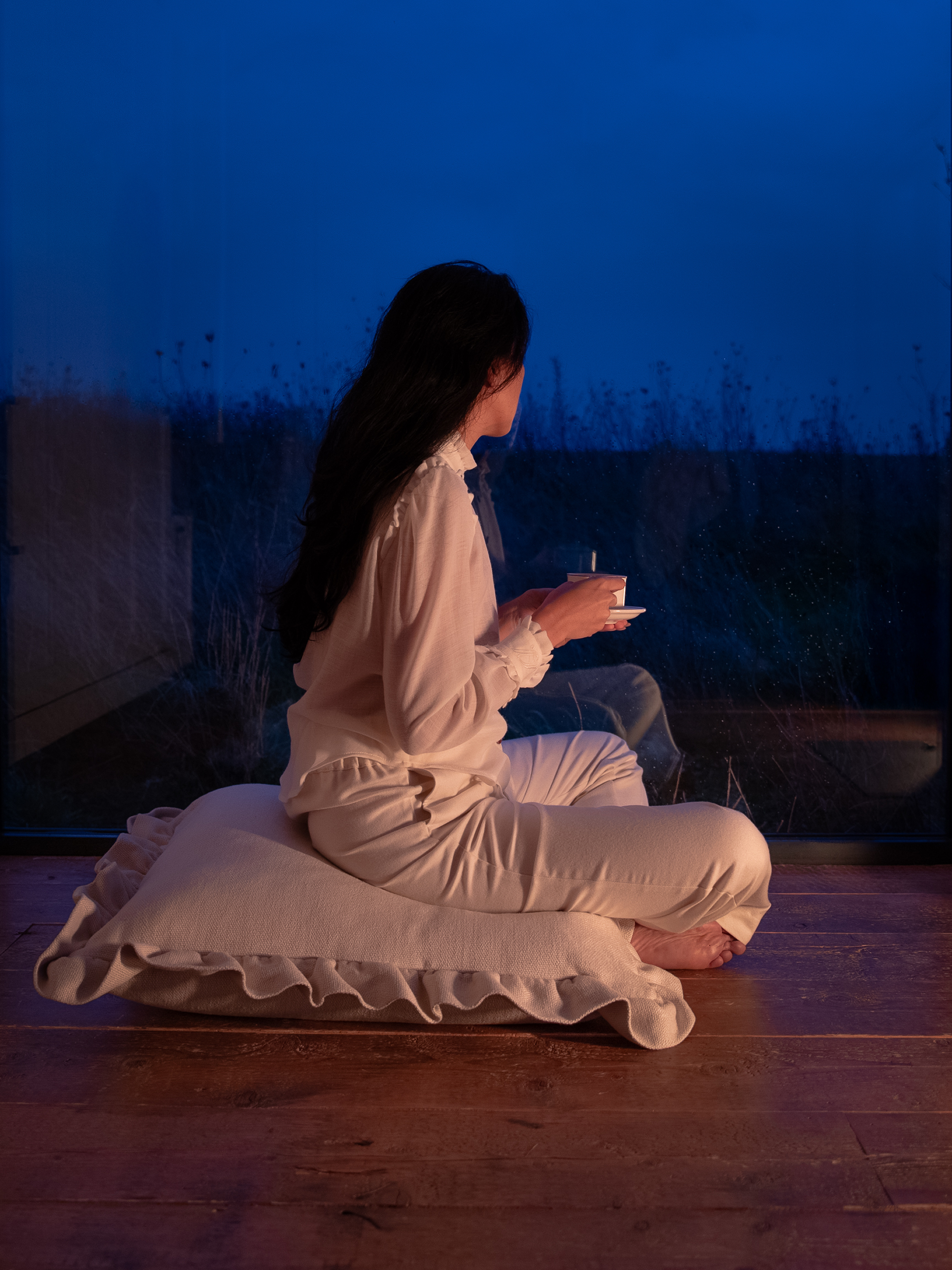 Linen and Buckwheat Meditation Cushion