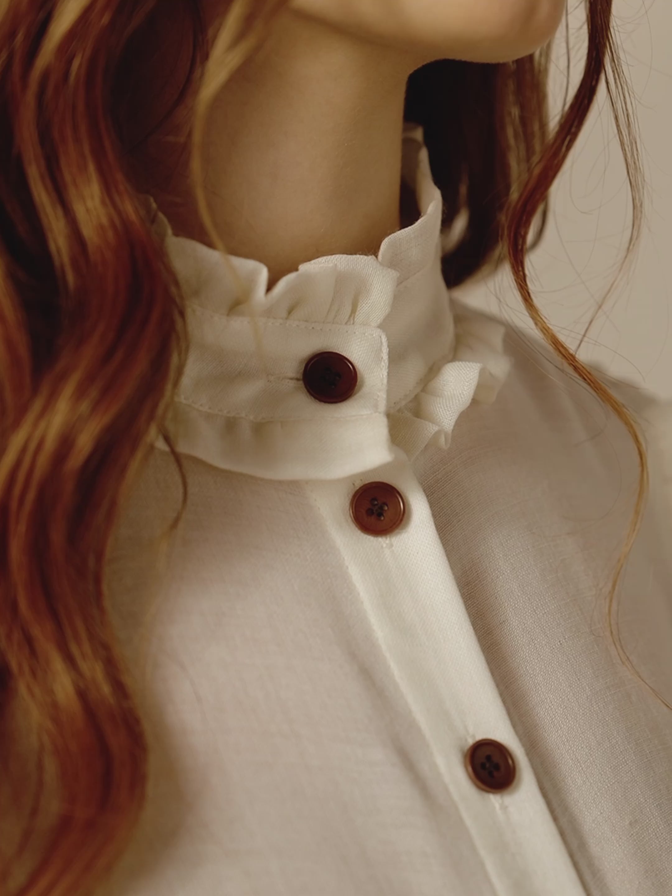 Load video: Isabella Wool-Gauze Blouse