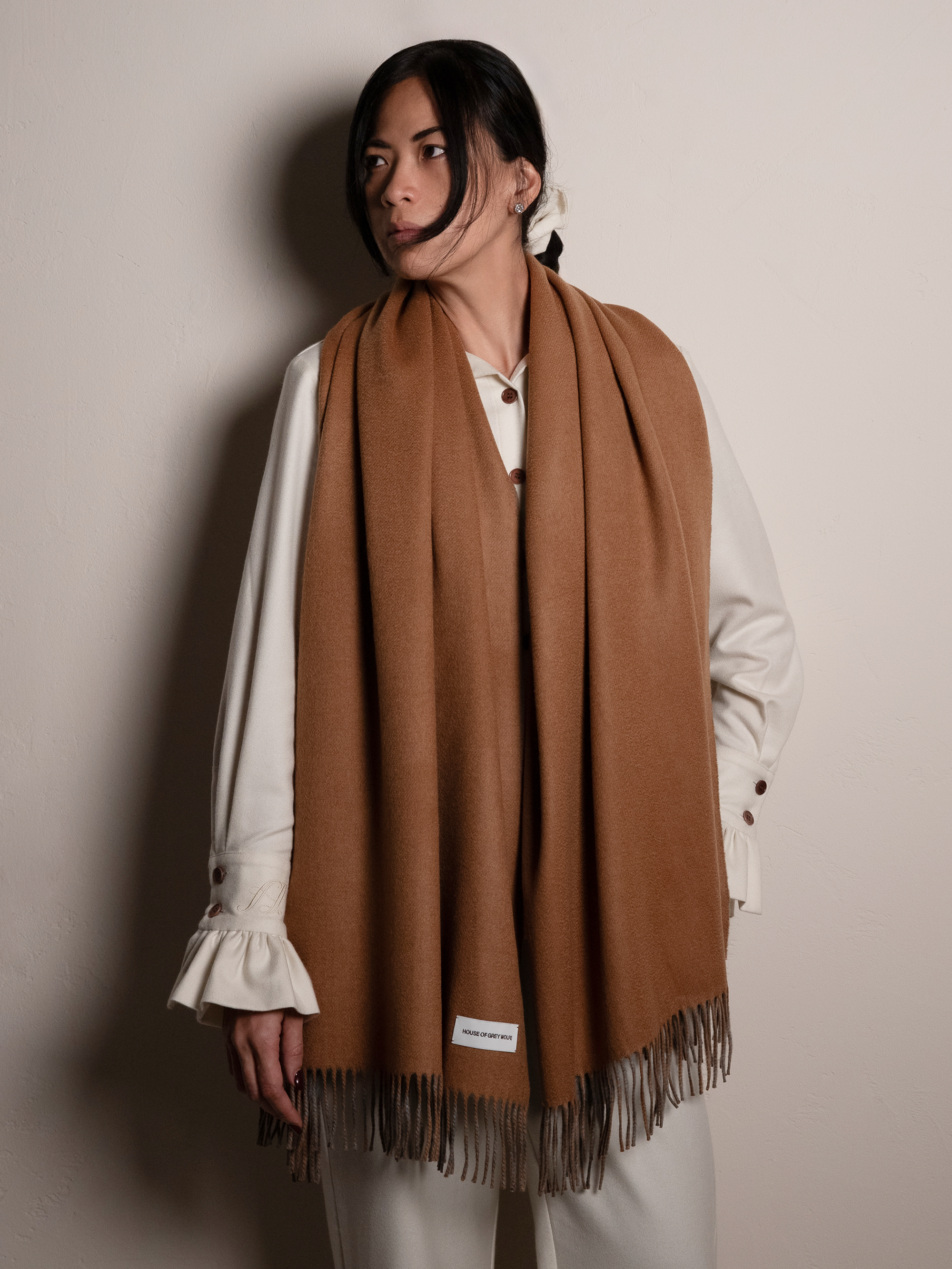 Tan and Grey Stole